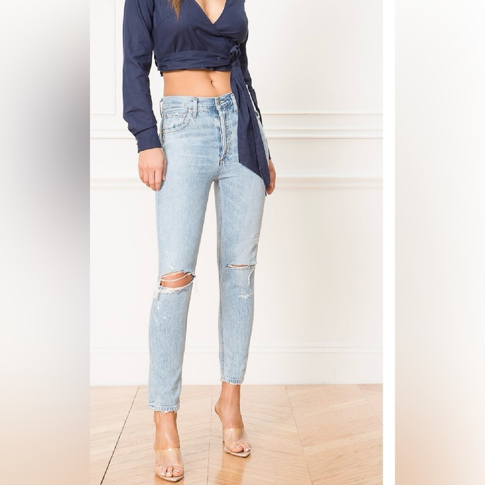 AGOLDE Jamie Distressed Jeans Size 24